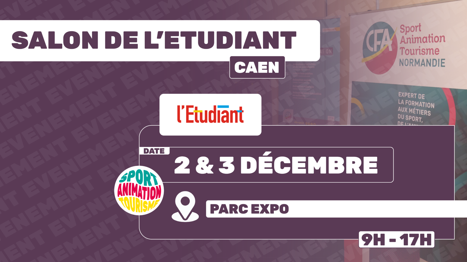 Le CFA SAT présent au salon de l'Étudiant de Caen CFA Sport Animation